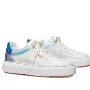 TORY BURCH Ladybug Lace Up Low Top Sneakers Shoes Women's 10.5